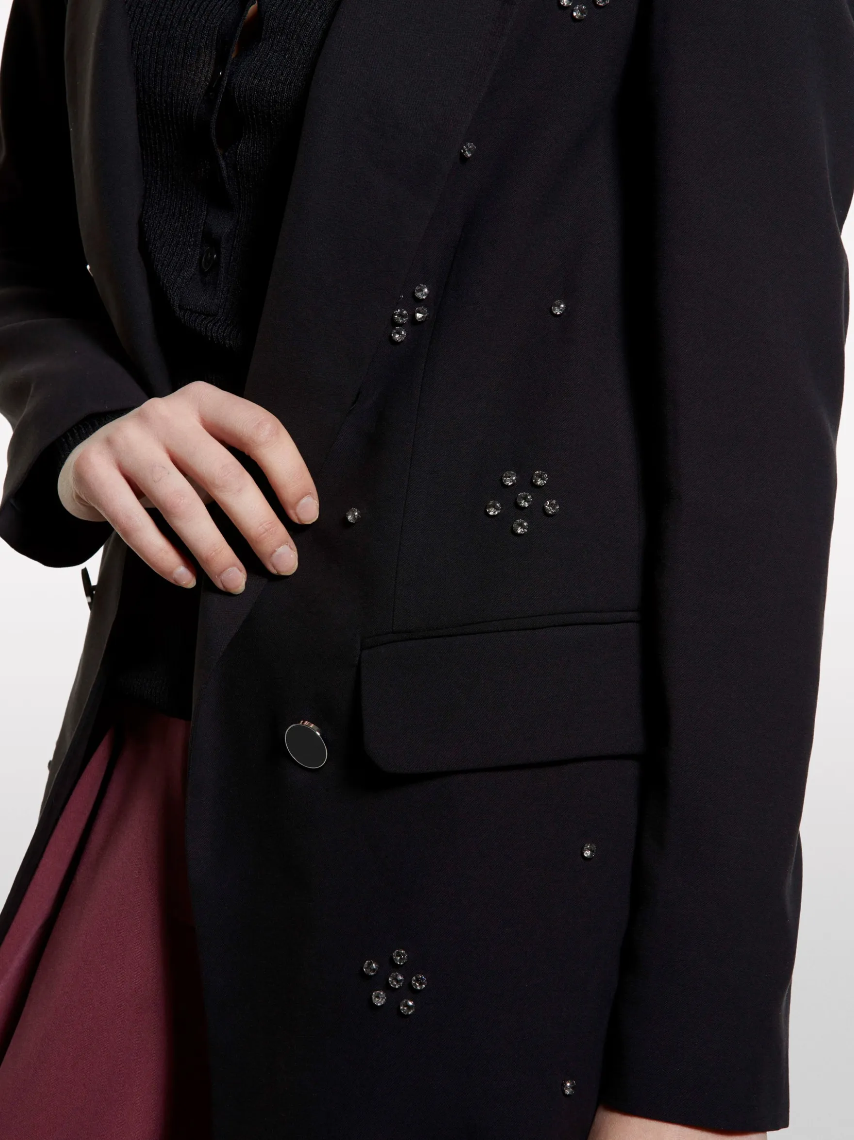 Blazer con applicazione gioiello