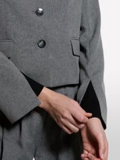 Blazer corto effetto mélange
