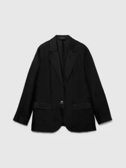 Blazer nero 100% lino
