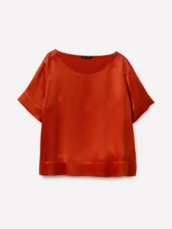 Blusa boxy fit in satin