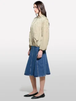 Bomber over fit con borchie