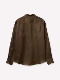 Camicia alla coreana in puro lino