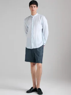 Camicia alla coreana in puro lino