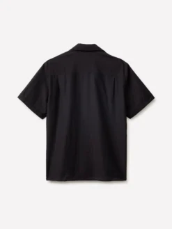 Camicia a manica corta in misto lino