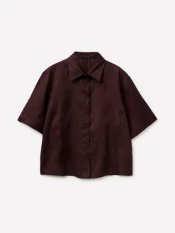 Camicia a manica corta 100% lino