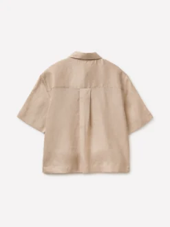 Camicia a manica corta 100% lino