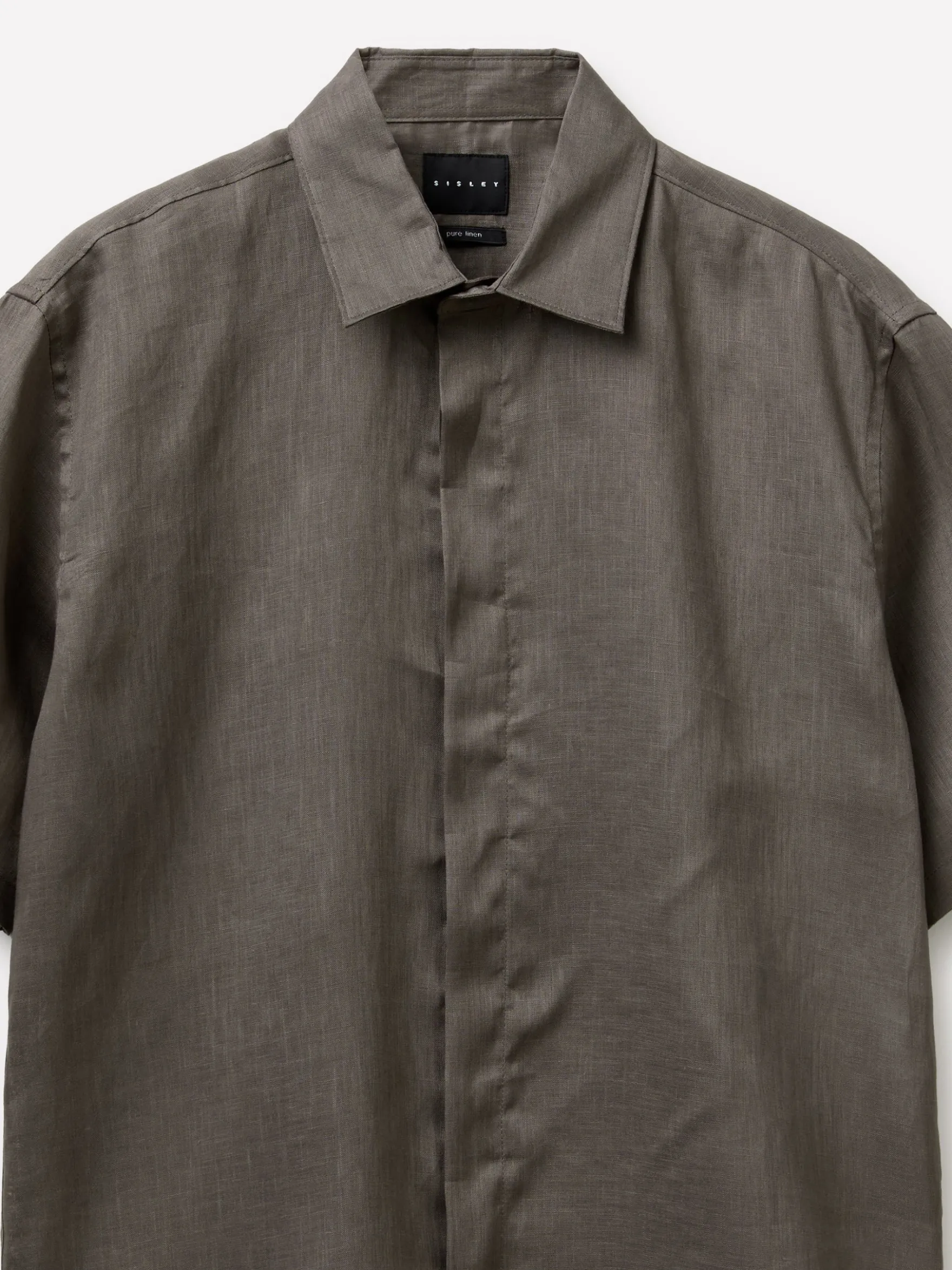 Camicia a manica corta 100% lino