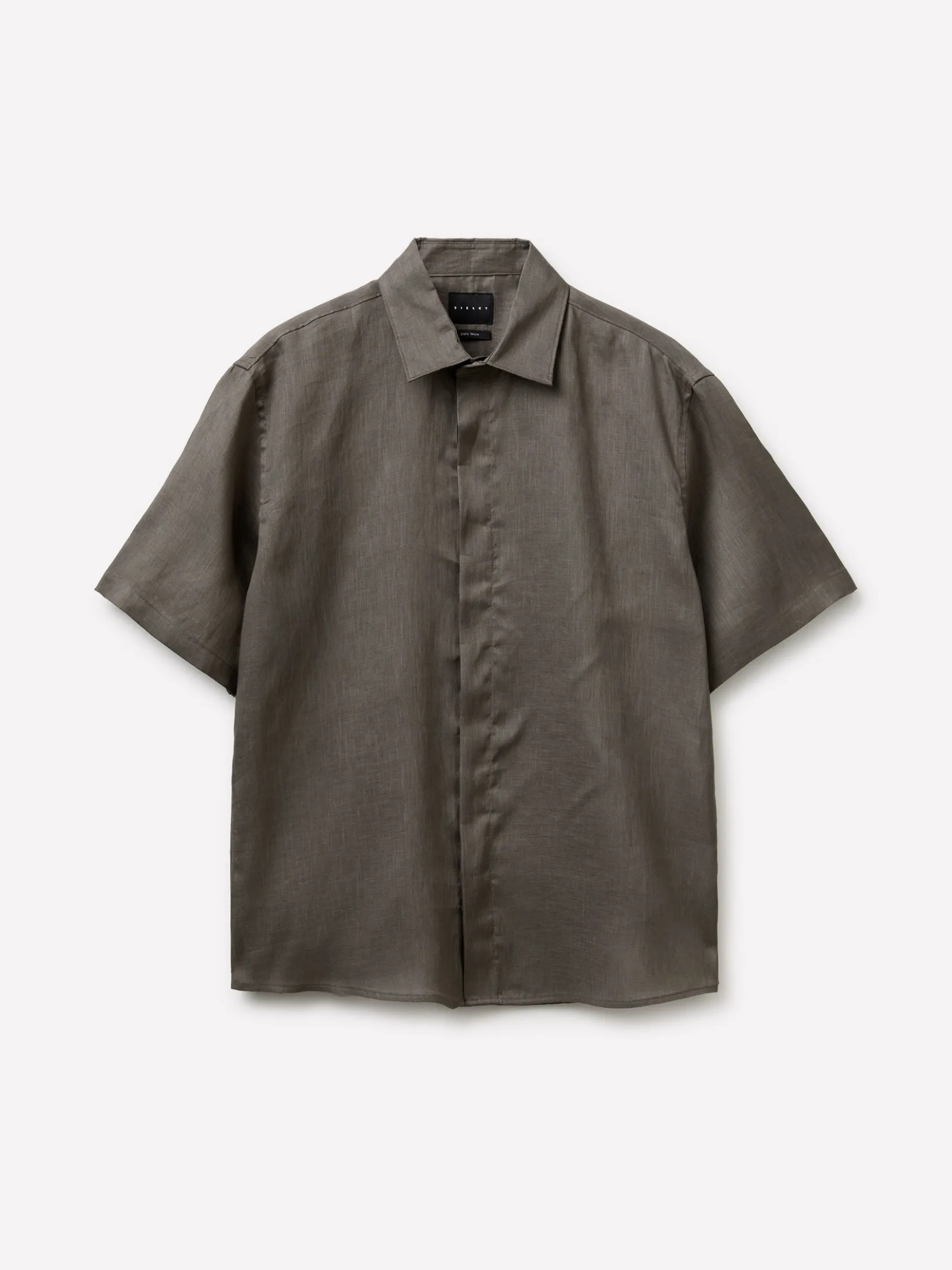 Camicia a manica corta 100% lino