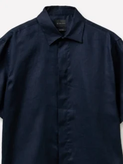 Camicia a manica corta 100% lino