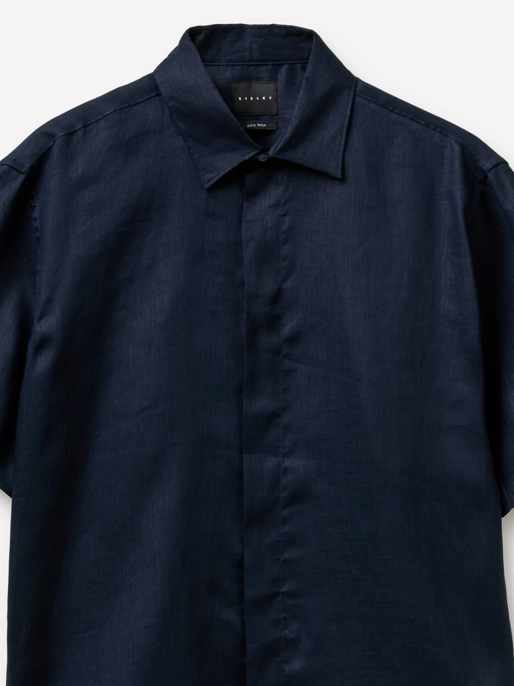 Camicia a manica corta 100% lino