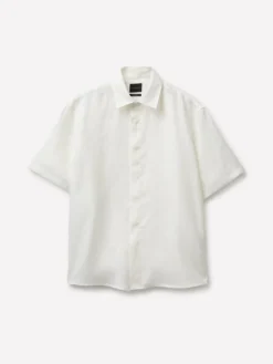 Camicia a manica corta 100% lino