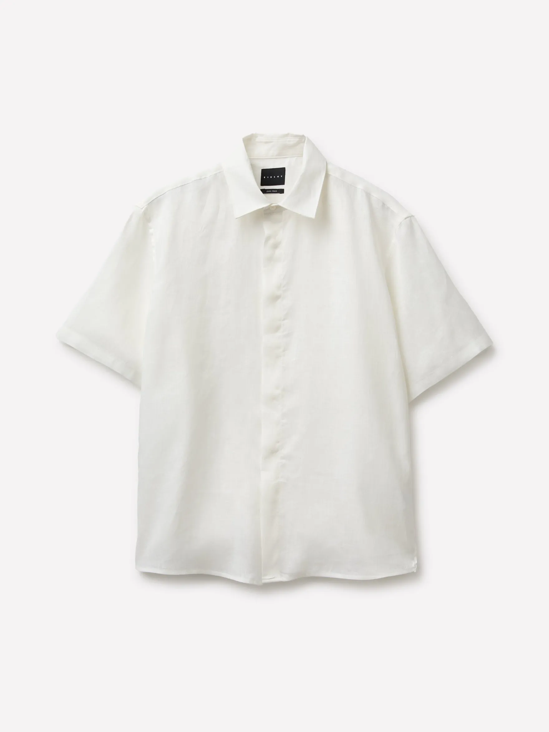 Camicia a manica corta 100% lino
