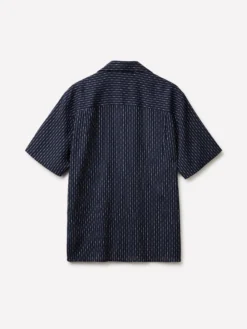 Camicia a righe in misto lino
