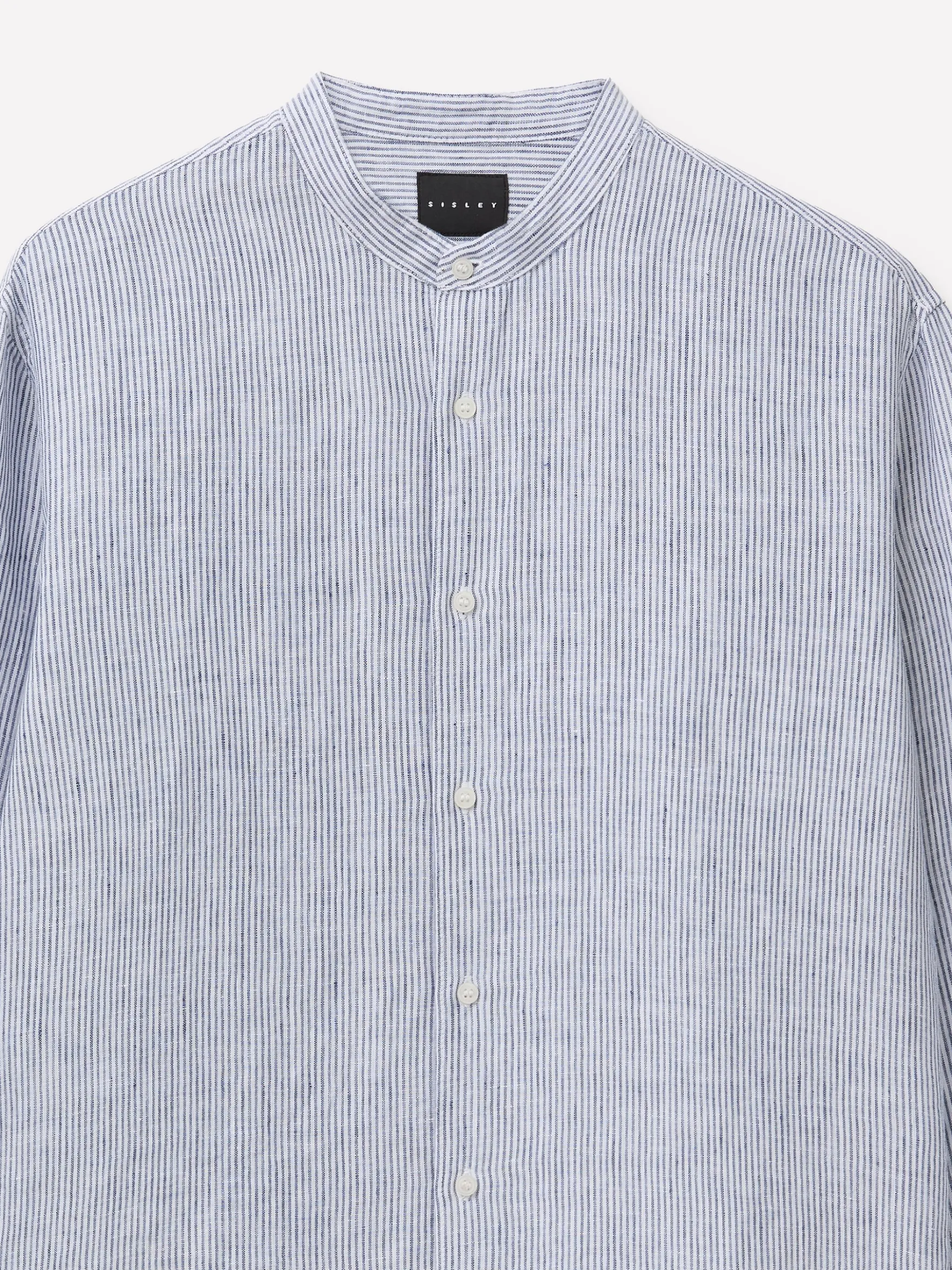 Camicia a righe in puro lino