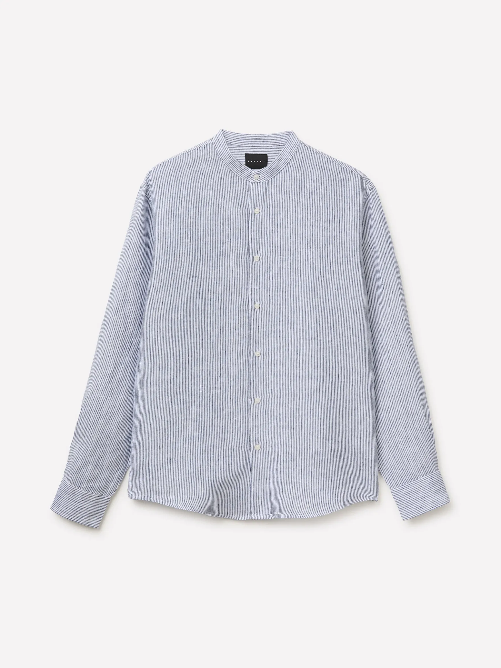 Camicia a righe in puro lino