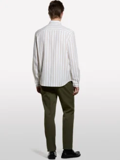 Camicia a righe multicolore con taschino