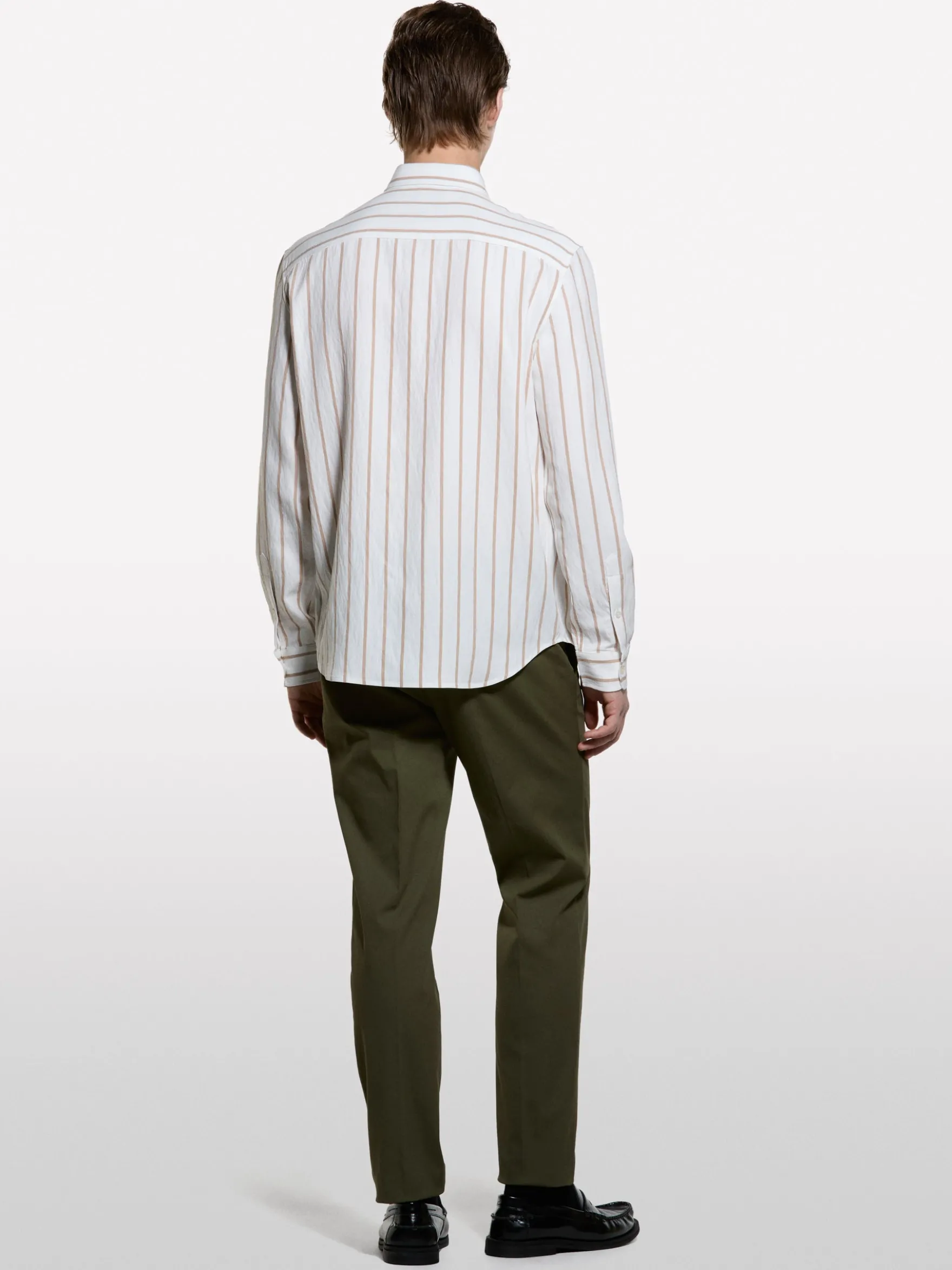 Camicia a righe multicolore con taschino