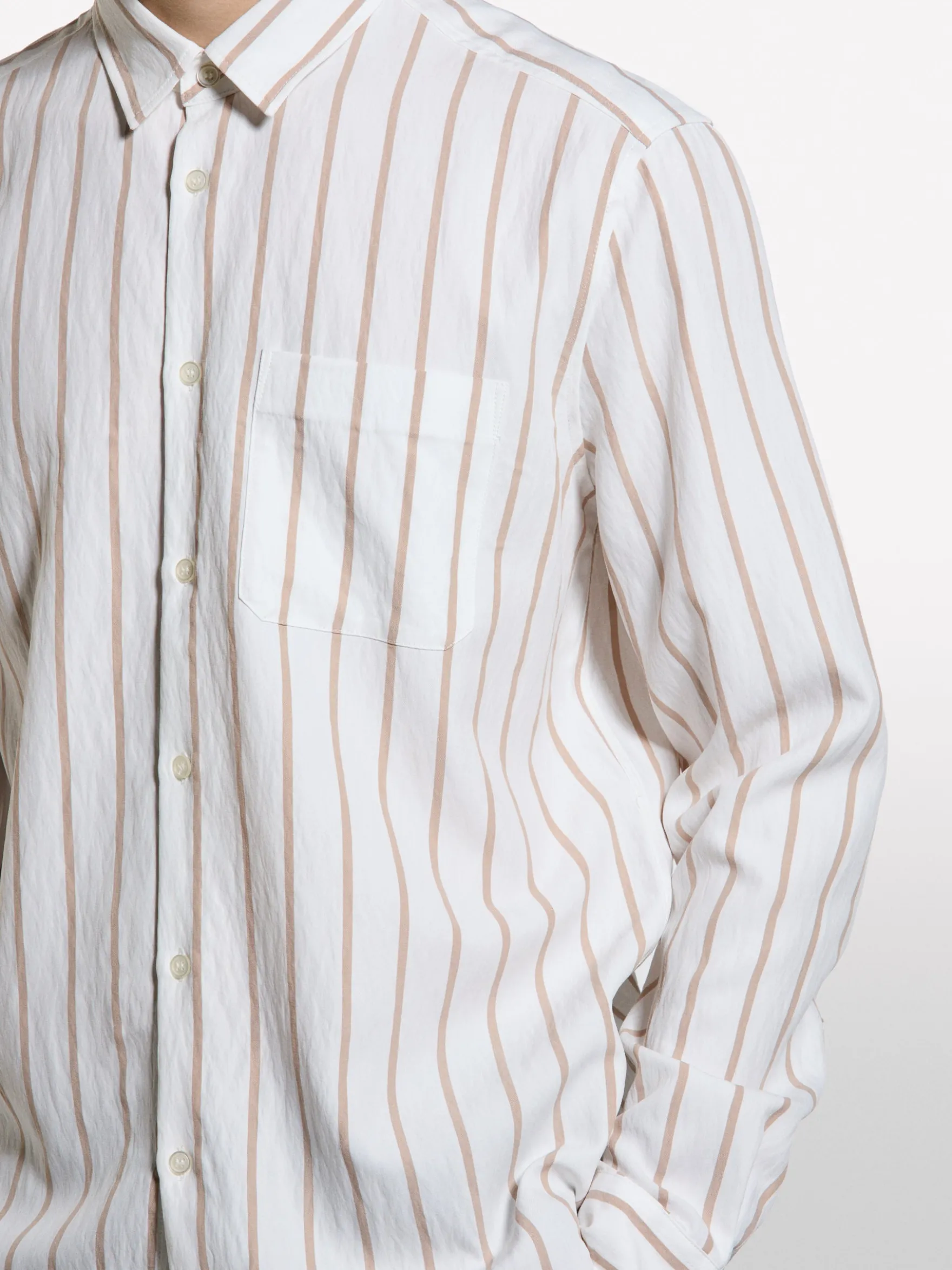 Camicia a righe multicolore con taschino