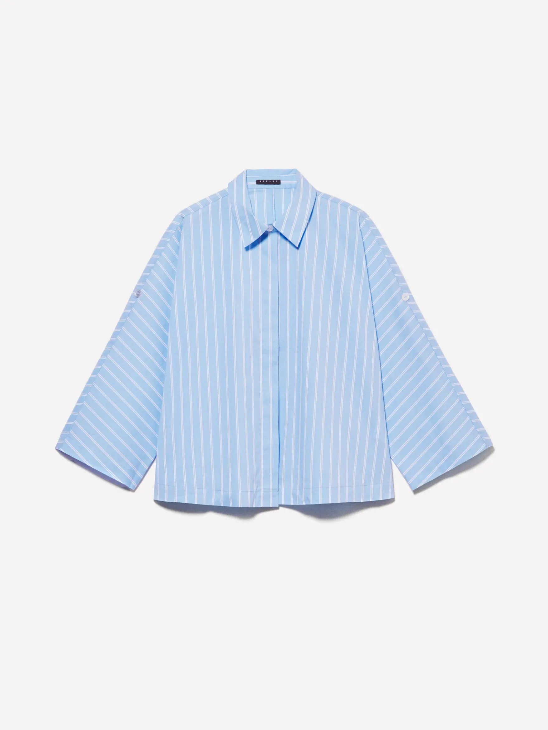 Camicia azzurra a righe