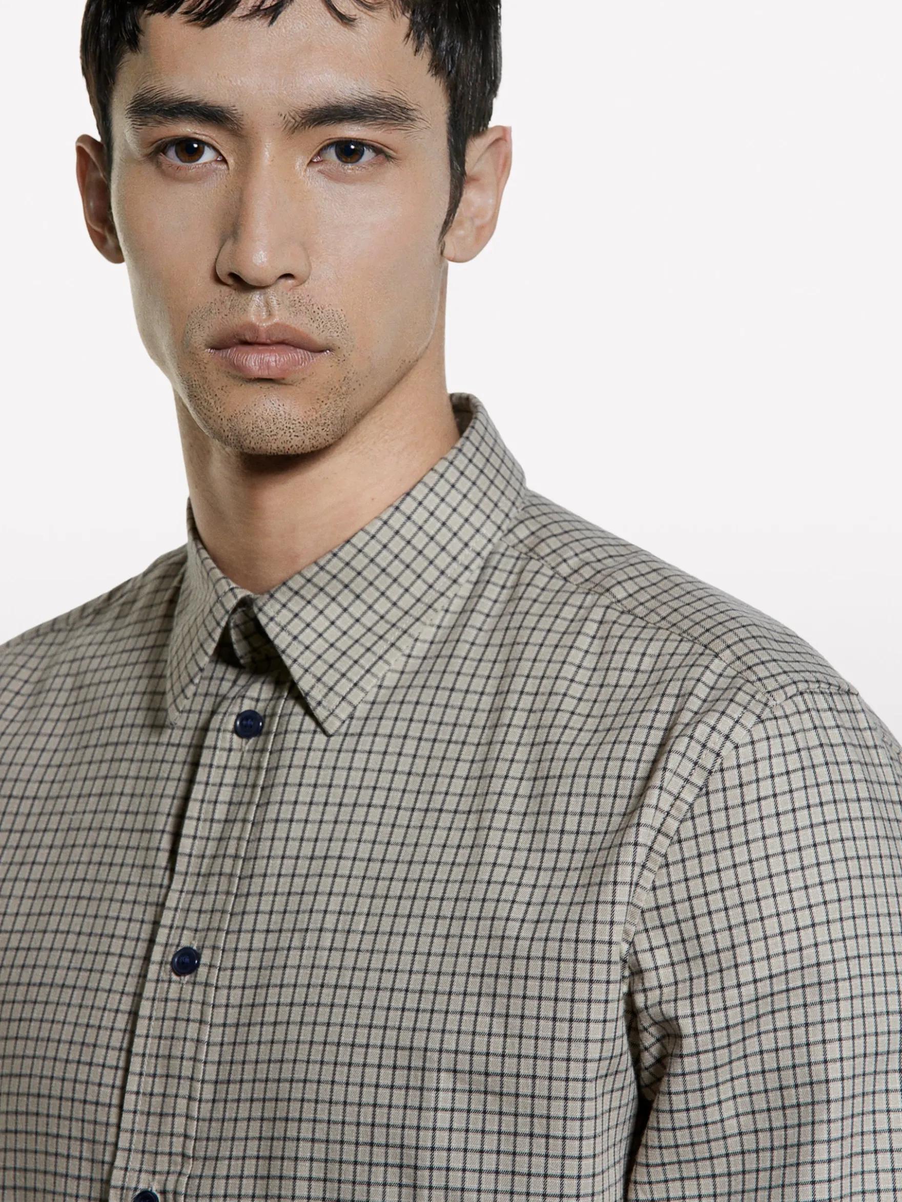 Camicia di flanella chiara