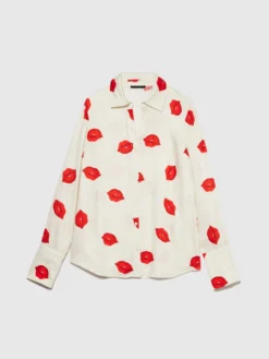 Camicia in raso stampato