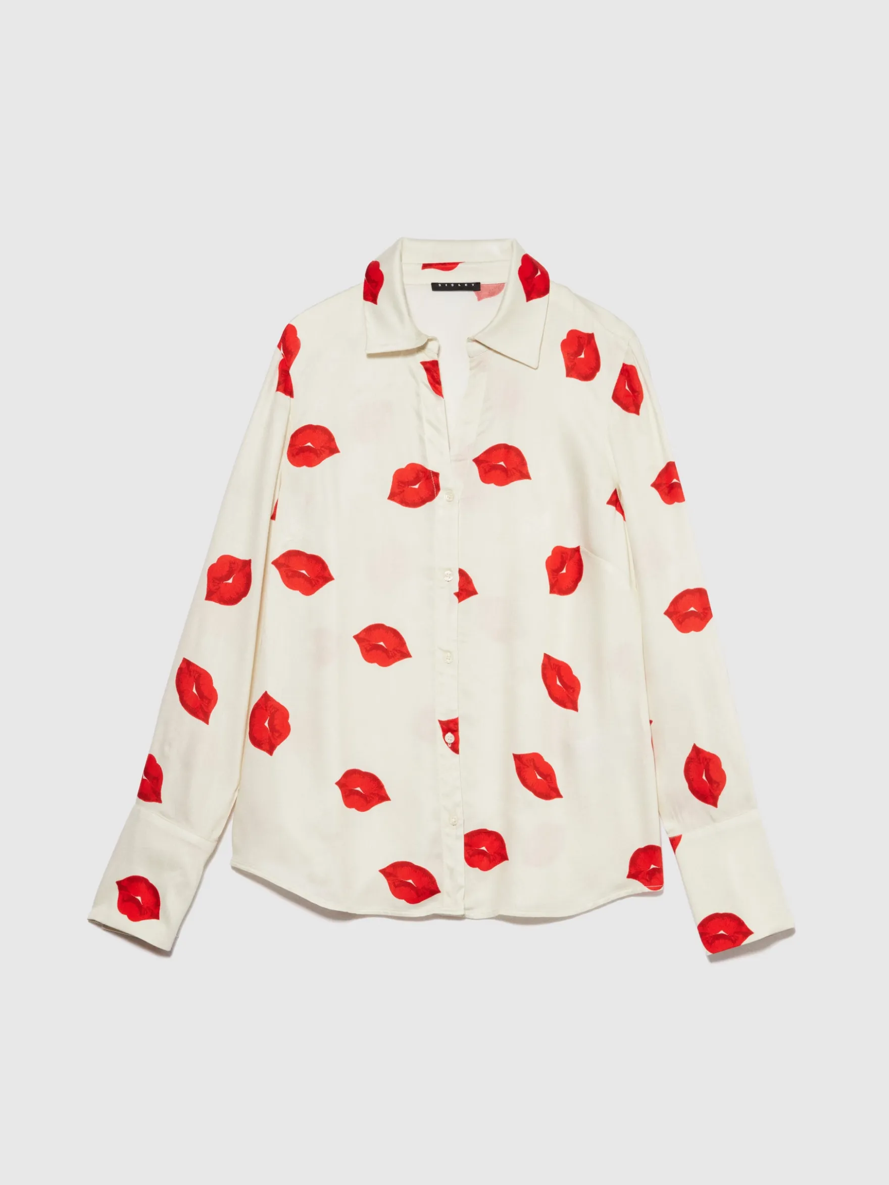 Camicia in raso stampato