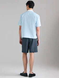 Camicia rigata a manica corta