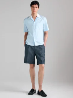 Camicia rigata a manica corta