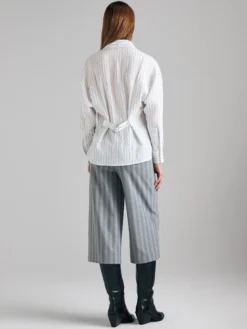 Camicia rigata con fibbia