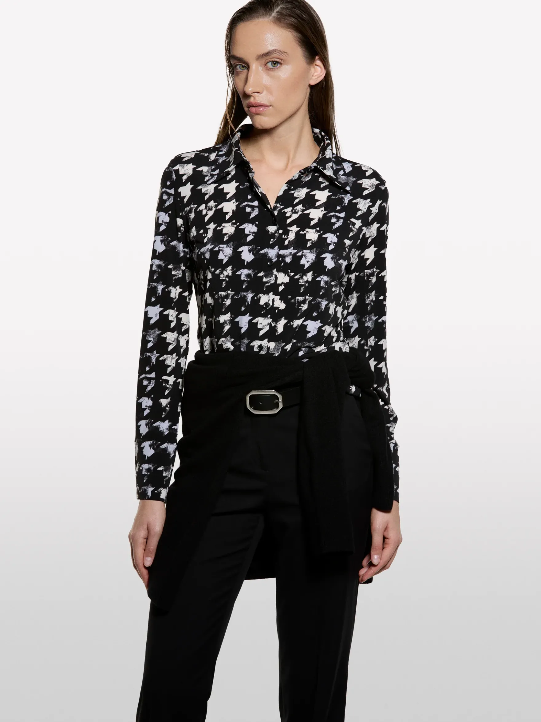 Camicia slim fit stampata