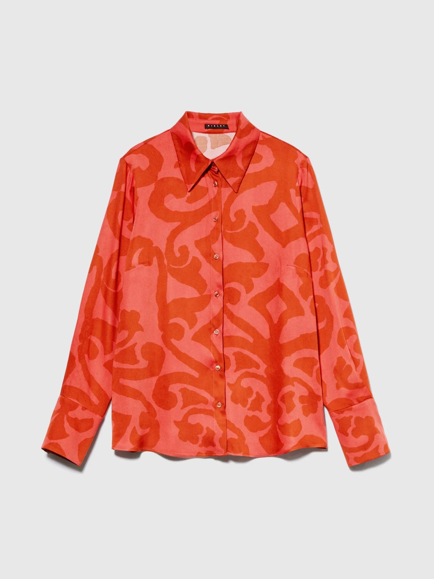 Camicia stampata in satin