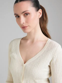 Cardigan a costine