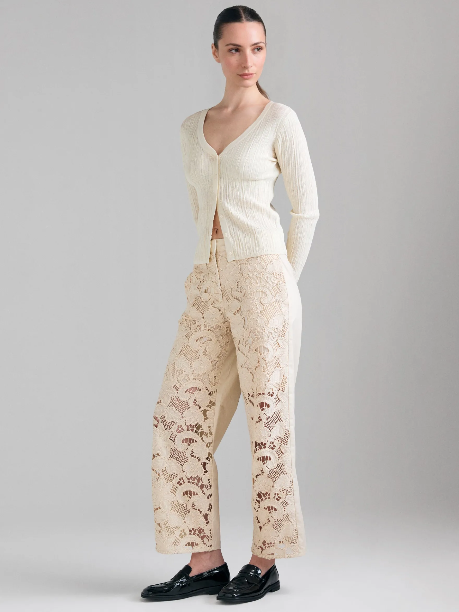 Cardigan a costine