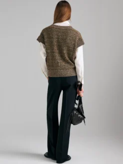 Gilet in maglia mouliné
