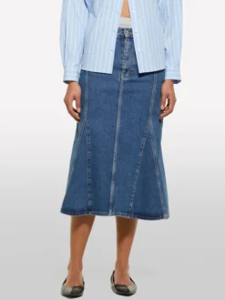 Gonna di jeans svasata blu