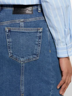 Gonna di jeans svasata blu