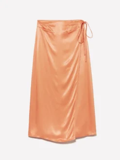 Gonna in satin arancione