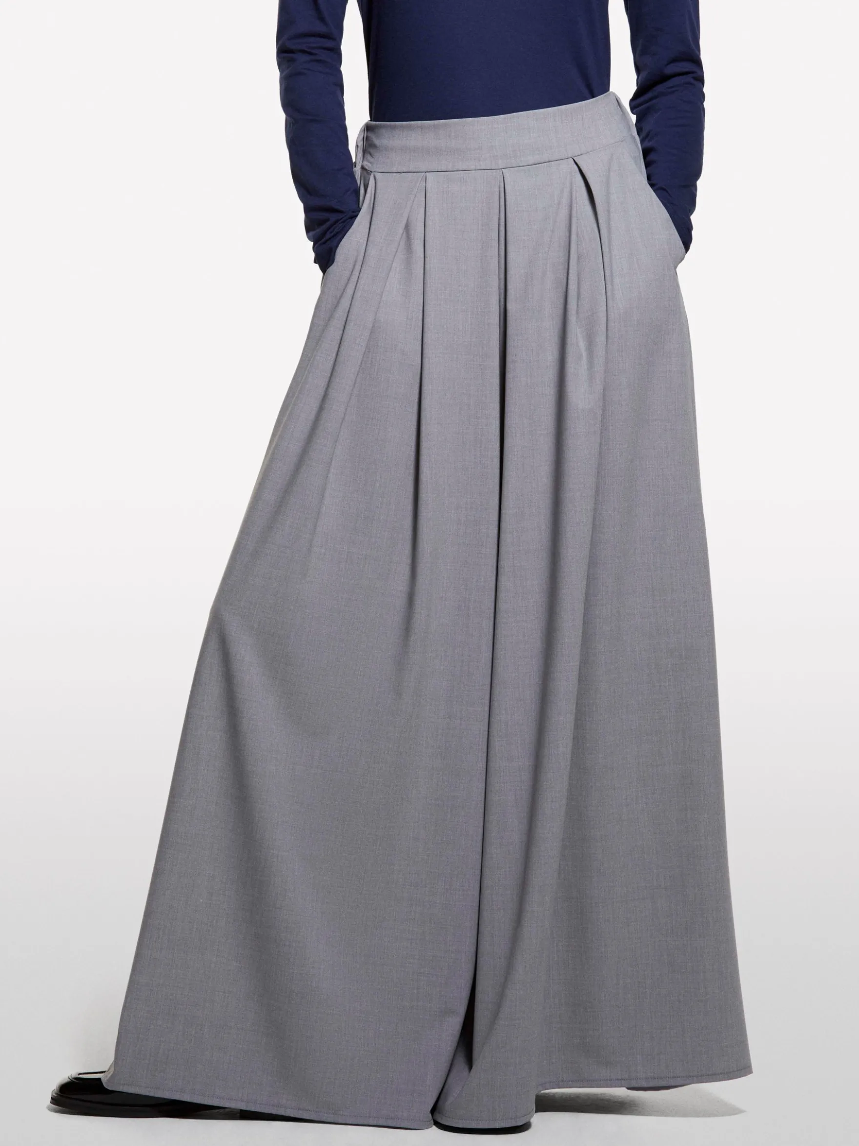 Gonna-pantalone grigia