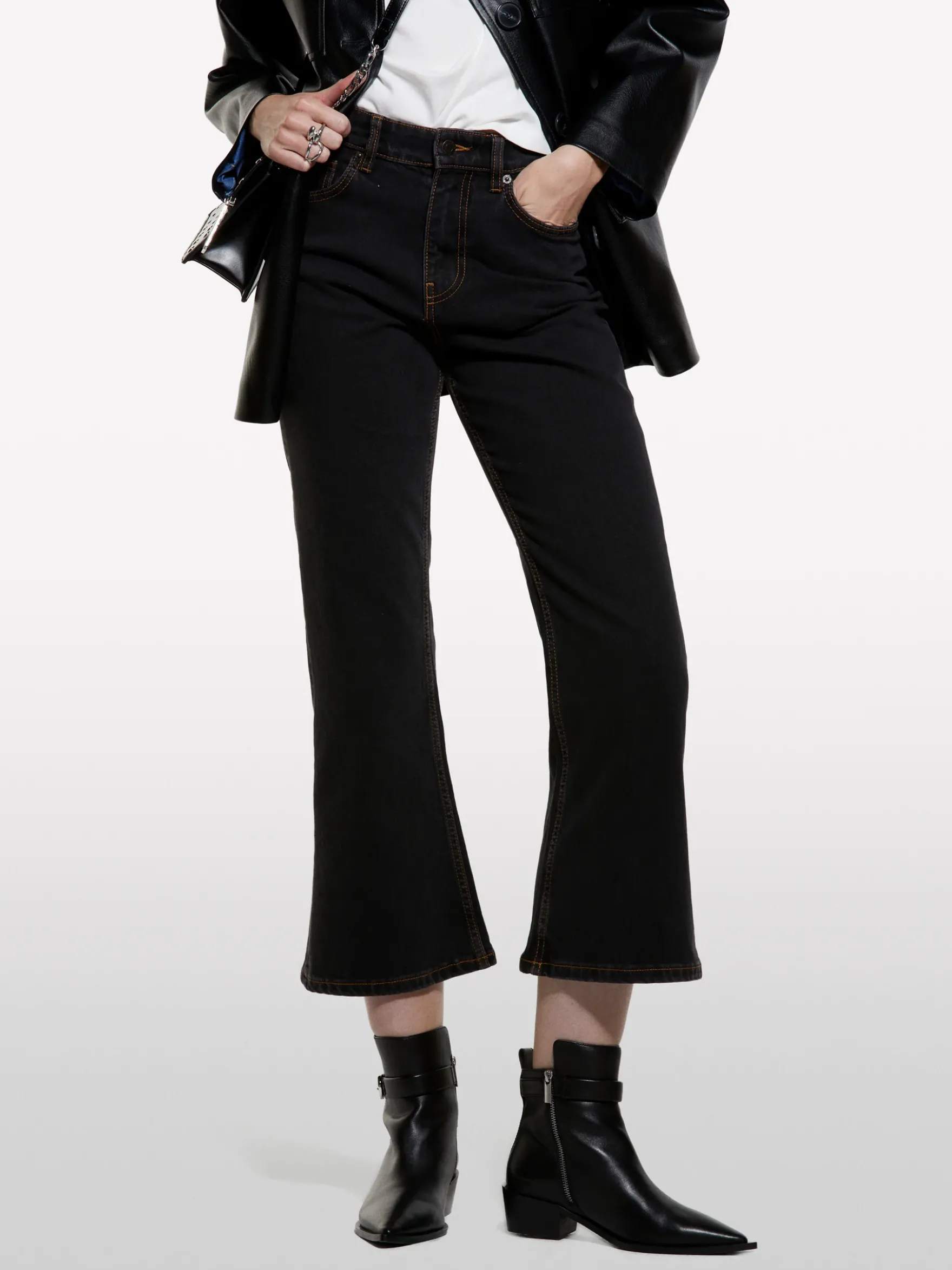 Jeans bootcut neri