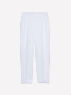 Joggers bianchi in 100% lino