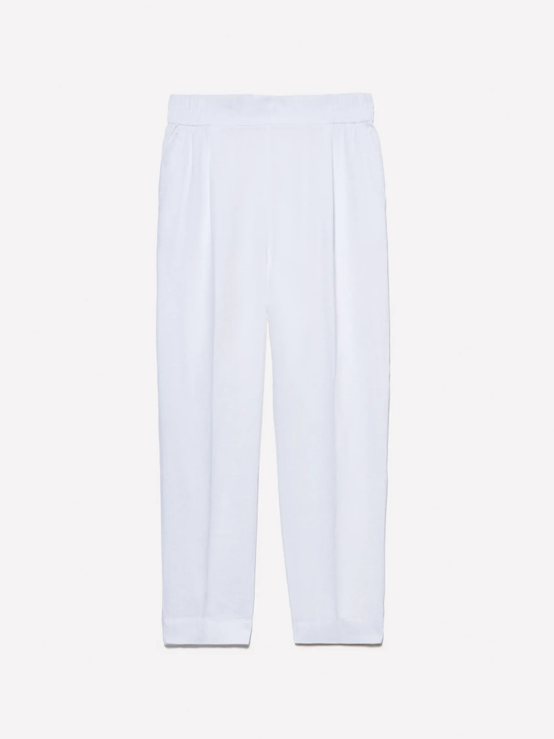 Joggers bianchi in 100% lino