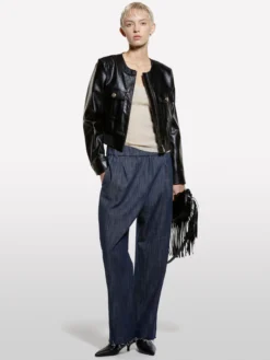 Joggers in denim blu