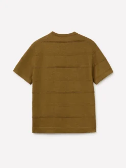 Maglia rigata in misto lino