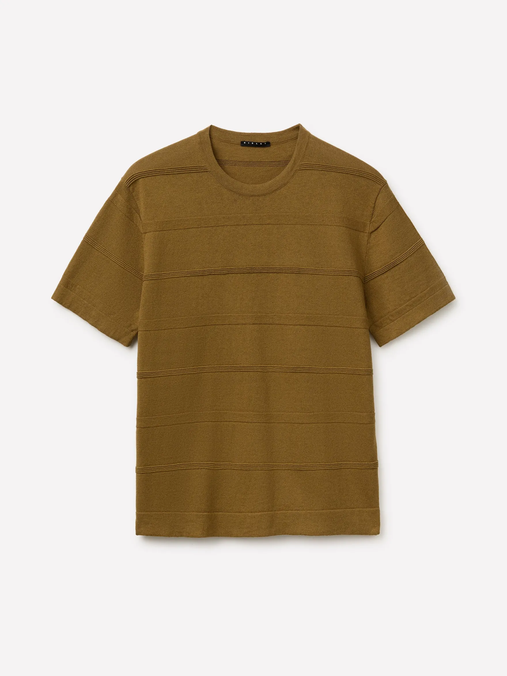 Maglia rigata in misto lino