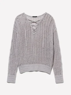 Maglia traforata con laccetti
