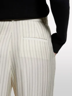 Pantaloni bianco panna a righe