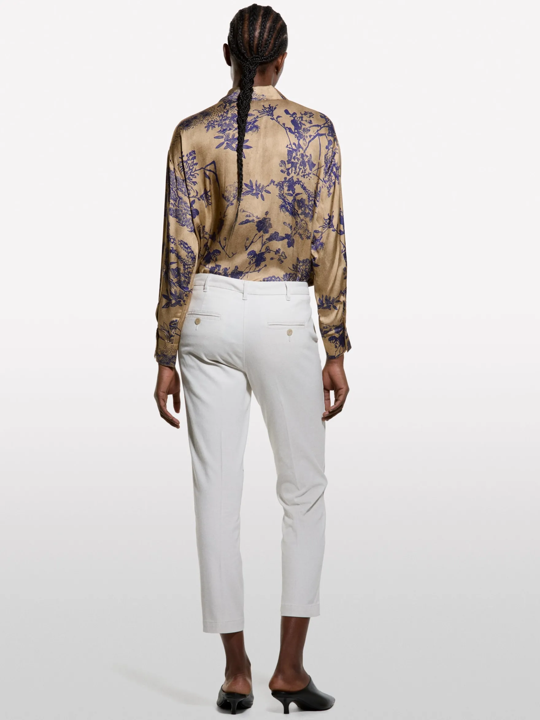 Pantaloni chino tortora a sigaretta