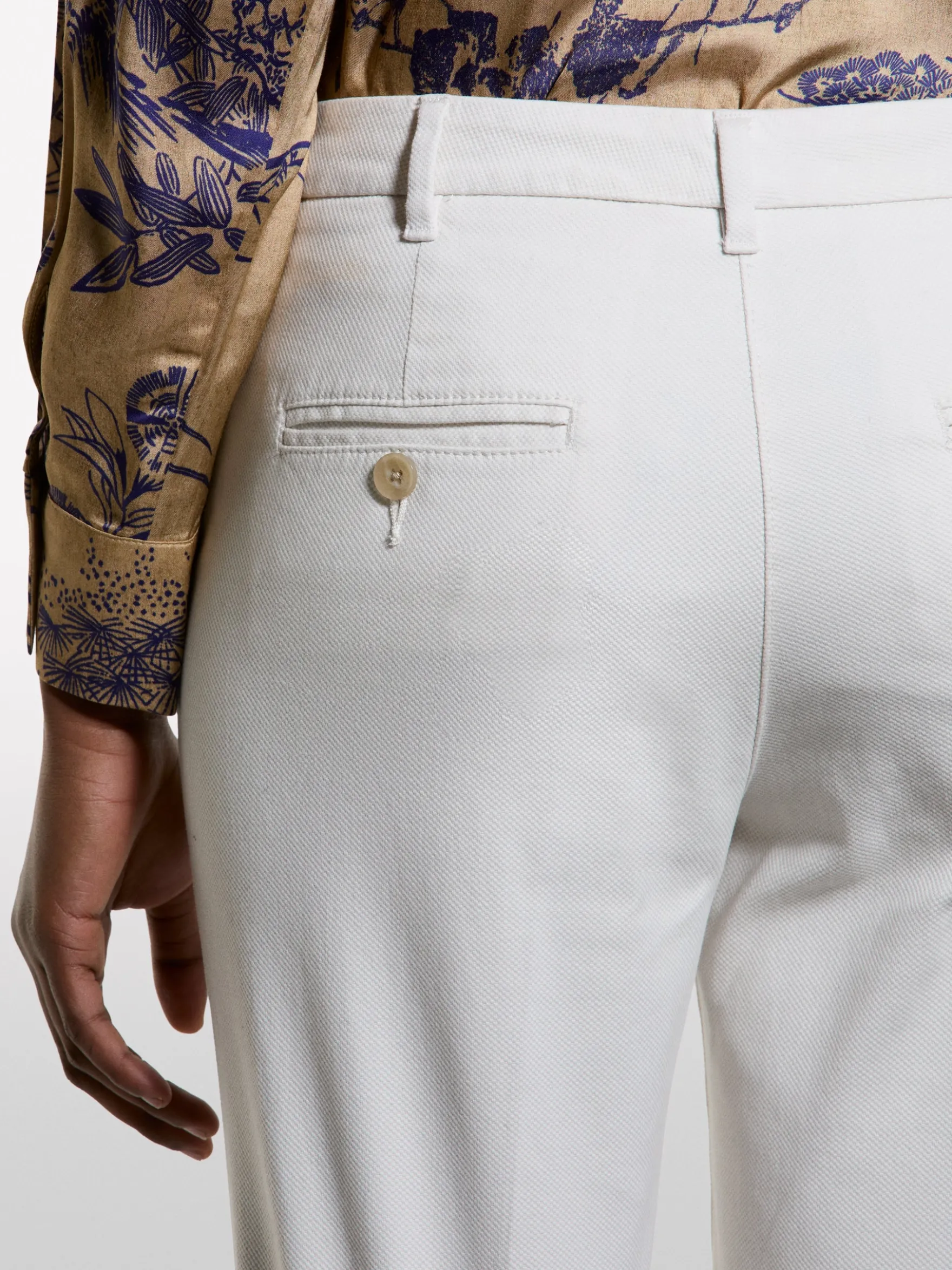 Pantaloni chino tortora a sigaretta