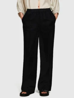 Pantaloni flare fit 100% lino