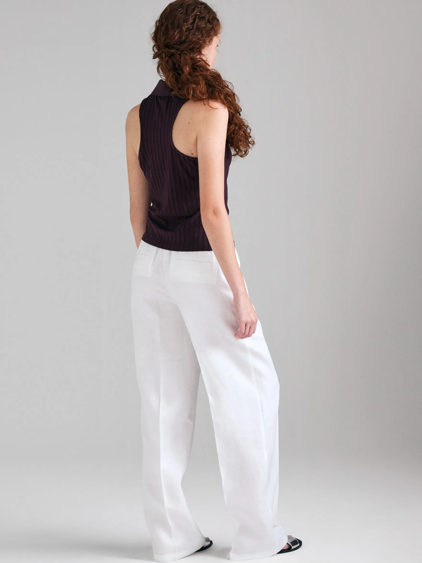 Pantaloni in puro lino